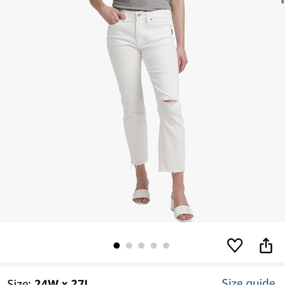 2/$40 Silver Most Wanted Universal Fit Mid Rise Crop